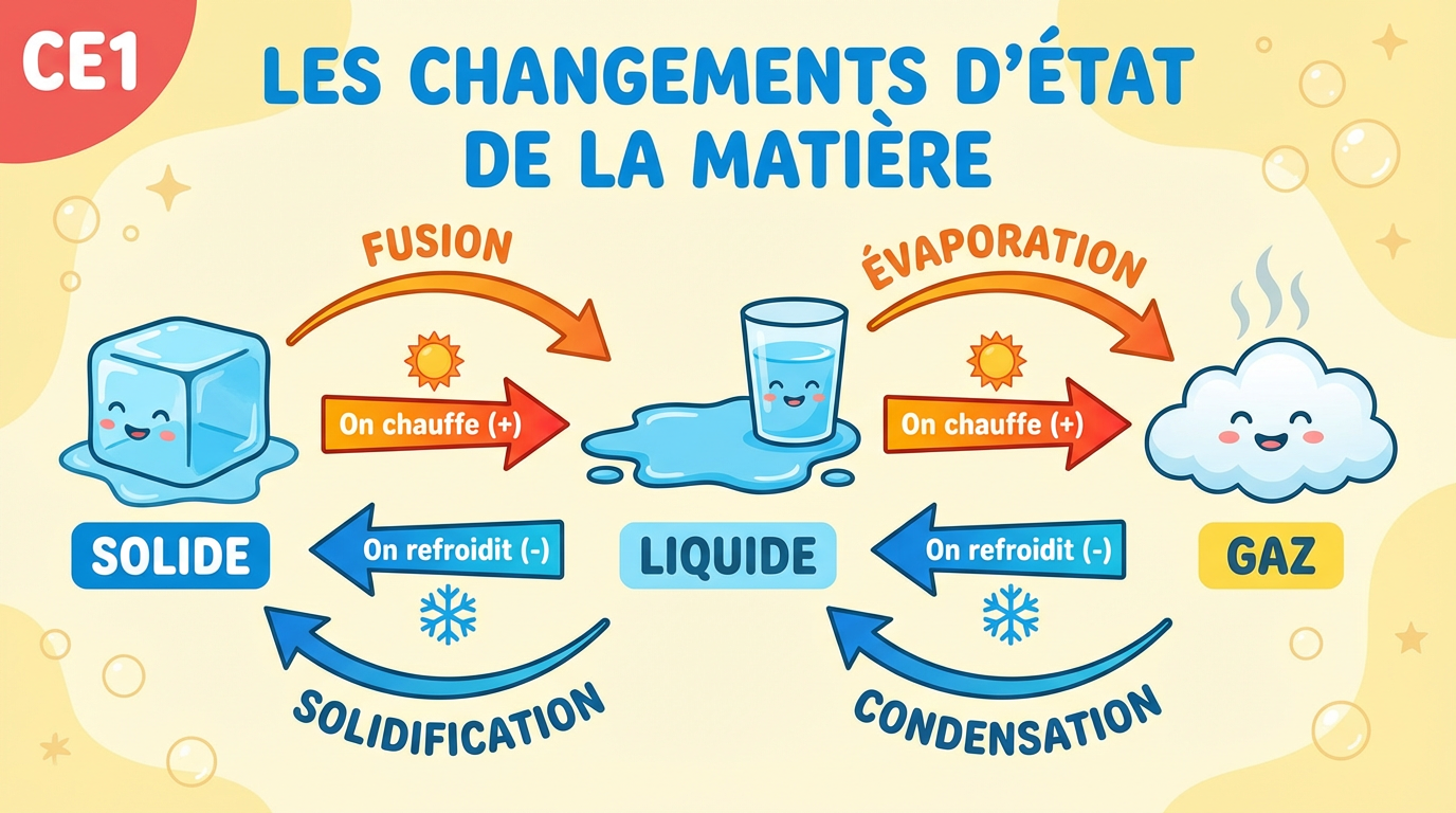 Les changements d'état de la matière