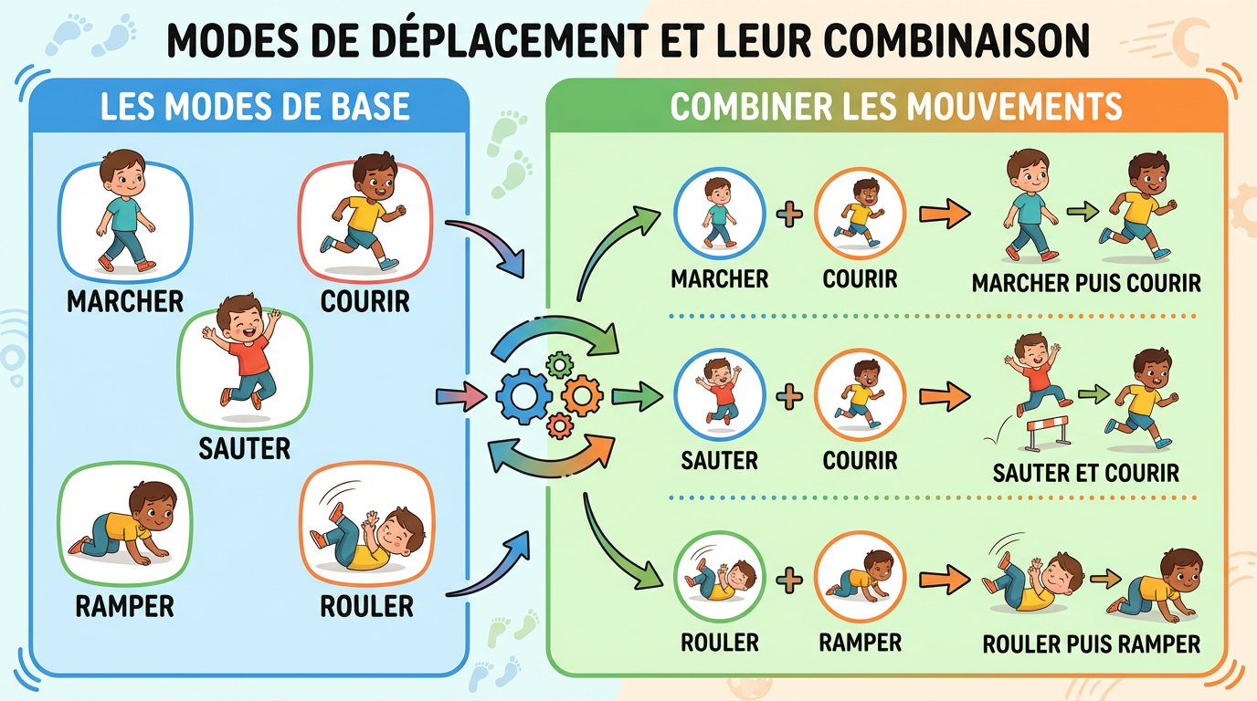 Modes de déplacement et leur combinaison