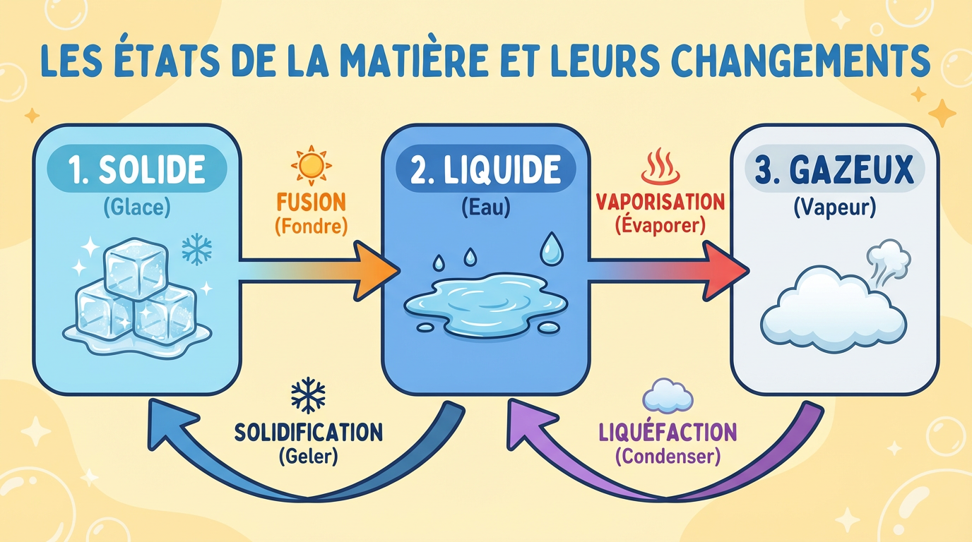 Les états de la matière et leurs changements