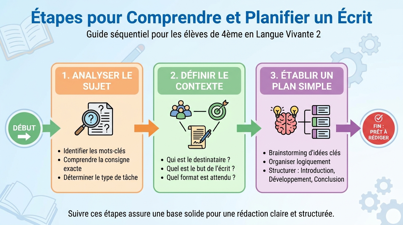 Étapes pour Comprendre et Planifier un Écrit
