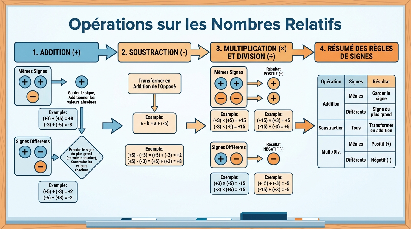 Opérations sur les Nombres Relatifs