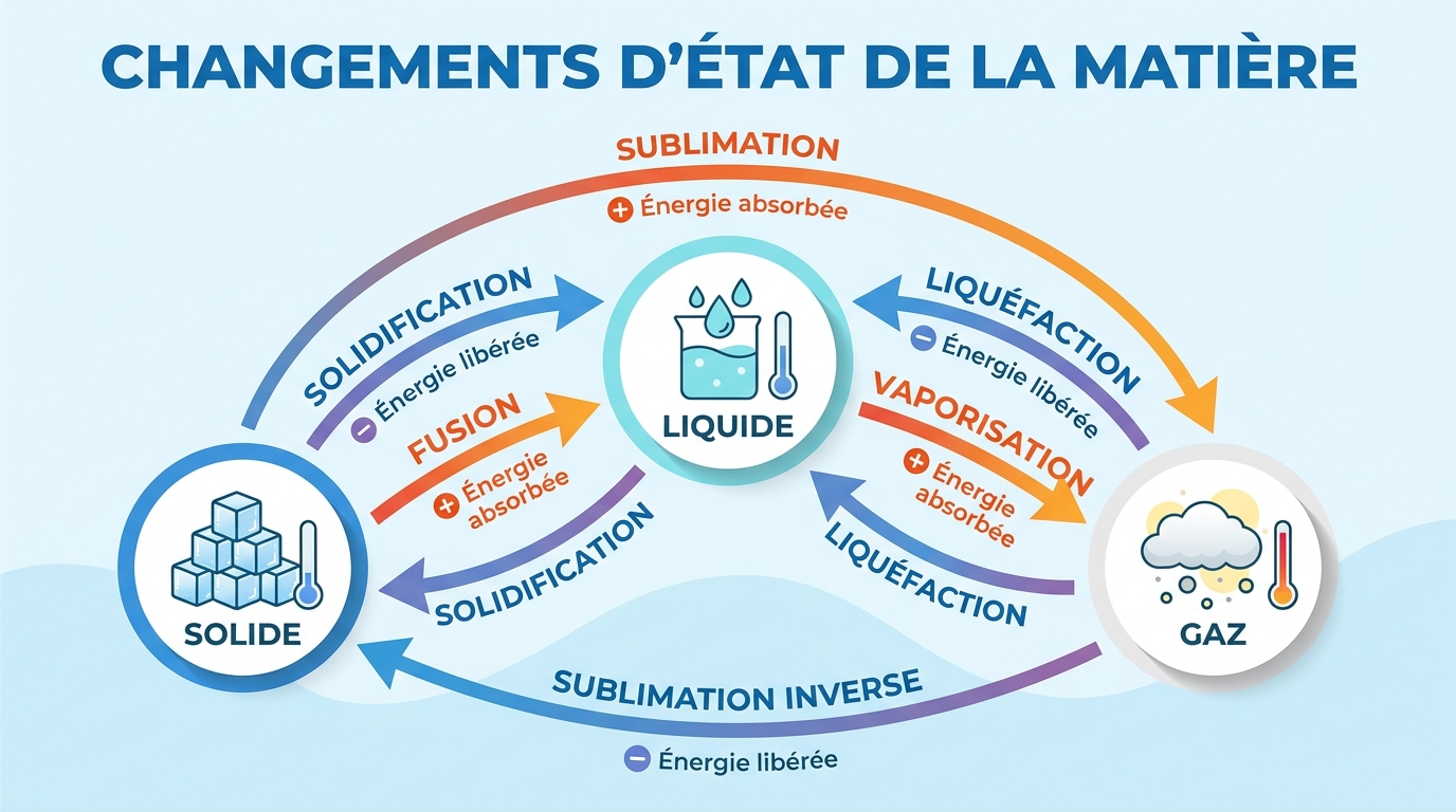 Changements d'état de la matière